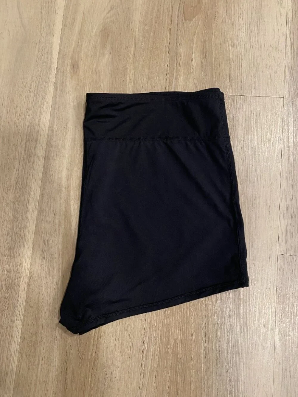 Shade & Shore Black Swim Shorts Women's L 12-14 Boyshort Swim Bottoms UPF Beach